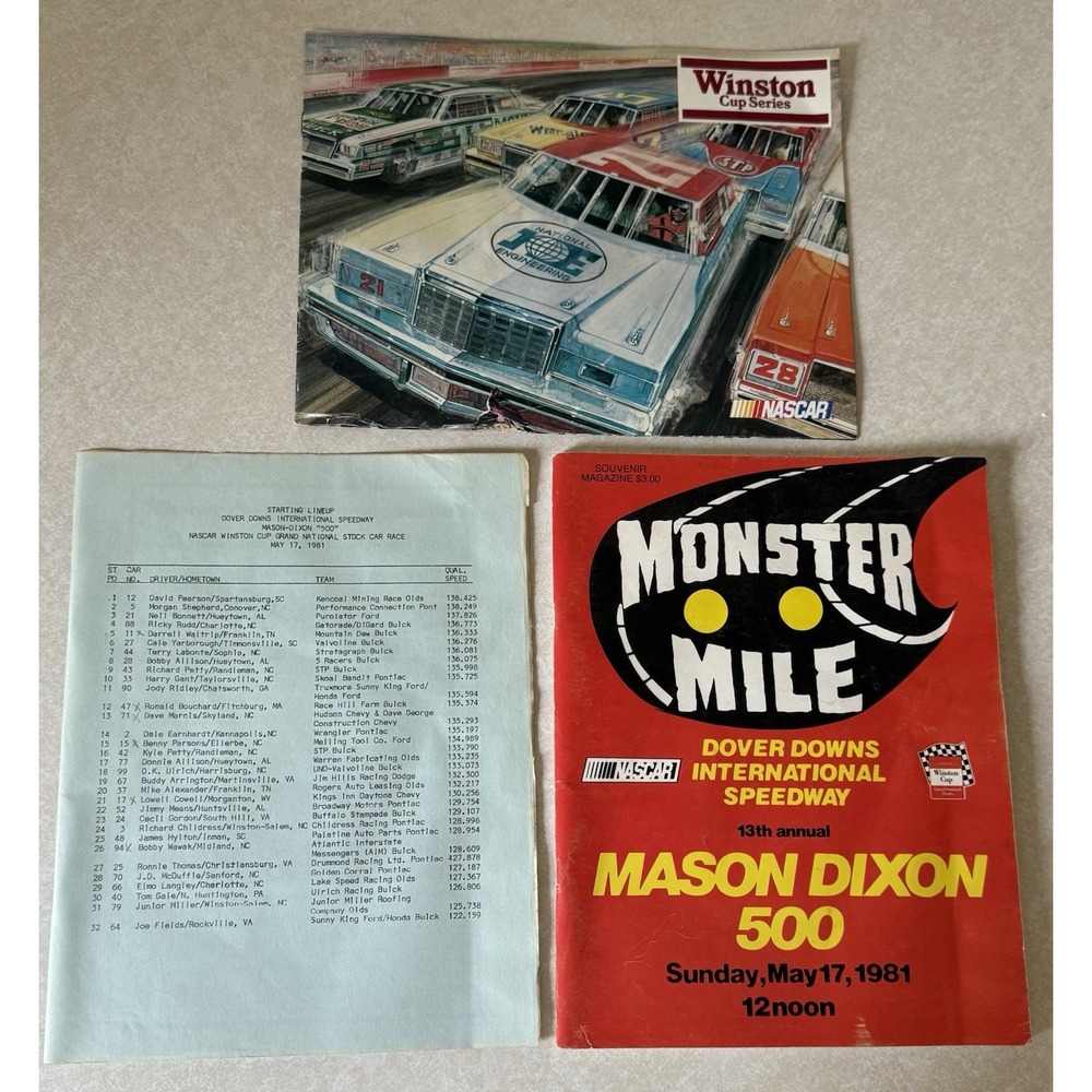 Mason Dixon 500 Monster Mile, Dover Downs International Speedway 1981 Magazine
